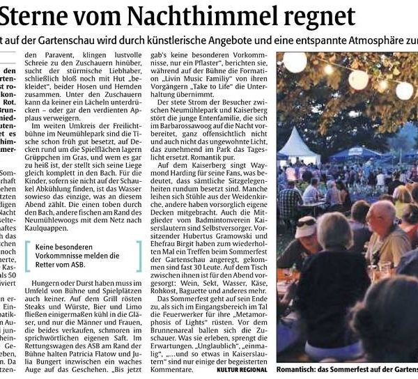 Sommernachtsfest Kaiserslautern Feuerwerk 2013